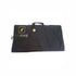 Black MF Fire Delta fire pit carrying case with zipper and handles, shown on a white background.