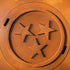 Main image of the Magnum 54" carbon steel fire pit with decorative three-star lid from Fire Pit Art. Made in USA.
