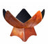 Ohio Flame Fire Flower wood burning fire bowl on flared steel base with natural iron oxide patina.